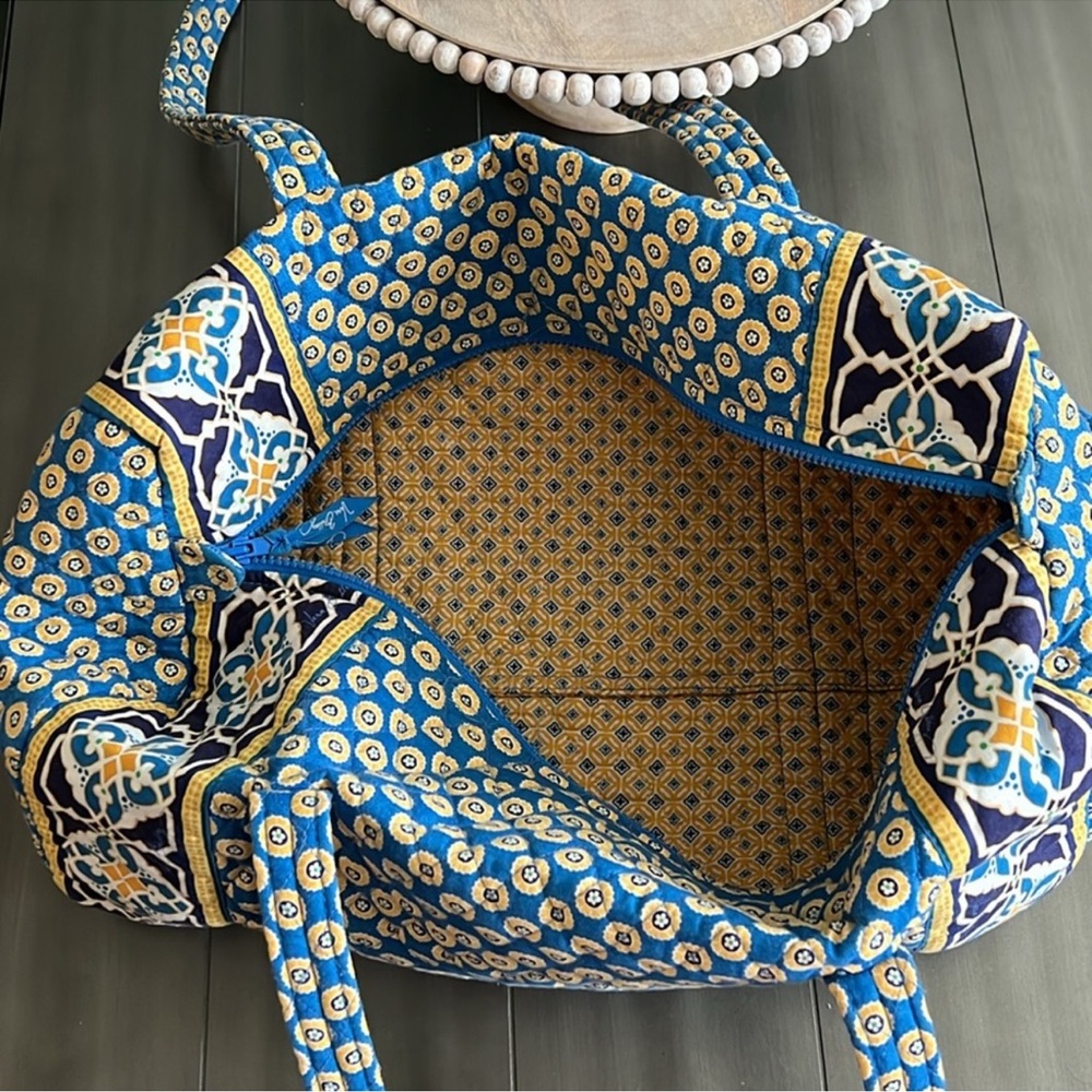 Blue Patterned Vera Bradley Duffel Bag - Picture 3 of 4